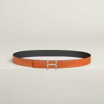 H Torsade belt buckle & Reversible leather strap 24 mm - Image 2
